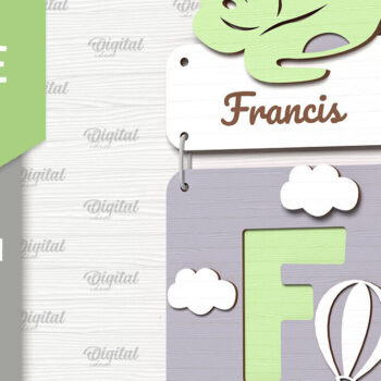 Intra απο ξύλο plywood 3mm-4mm πάχος κοπής με λέιζερ με τα του μωρού Δίασταση 30x20 cm INTRAFABR-90960797 - Image 8