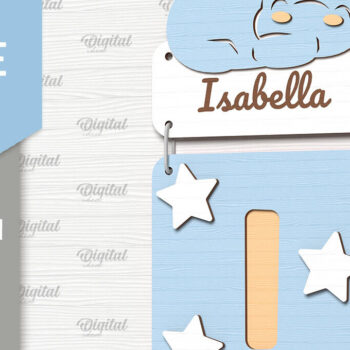 Intra απο ξύλο plywood 3mm-4mm πάχος κοπής με λέιζερ με τα του μωρού Δίασταση 30x20 cm INTRAFABR-90960797 - Image 11