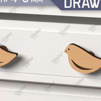 Intra απο ξύλο plywood 3mm-4mm πάχος Πόμολα συρταριών παιδικού σταθμού. Bird Δίασταση 30x20 cm INTRAFABR-86302404 - Image 1