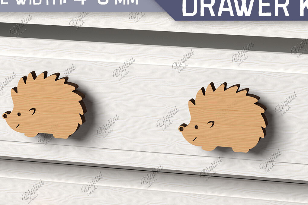 Intra απο ξύλο plywood 3mm-4mm πάχος Πόμολα συρταριών παιδικού σταθμού. Σκαντζόχοιρος Δίασταση 30x20 cm INTRAFABR-86301981