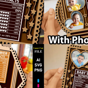 Intra απο ξύλο plywood 3mm-4mm πάχος BABY NUTRITION Facts Δίασταση 8x8 cm INTRAFABR-81732578 - Image 1