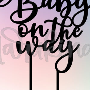 Intra απο ξύλο plywood 3mm-4mm πάχος BABY on the WAY CAKE TOPPER Δίασταση 30x20 cm INTRAFABR-56616341