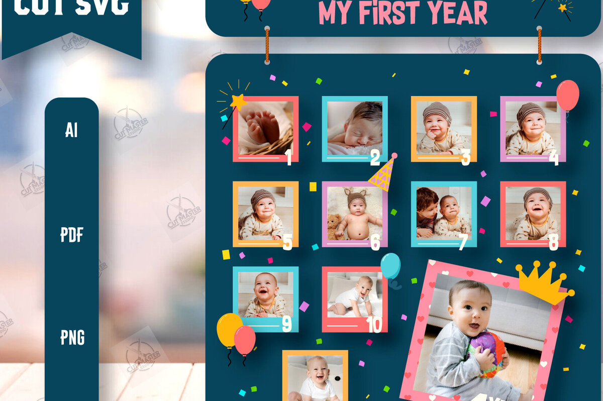 Intra απο ξύλο plywood 3mm-4mm πάχος Κορνίζα μωρών με λέιζερ Cut Δίασταση 20x30 cm INTRAFABR-121364070