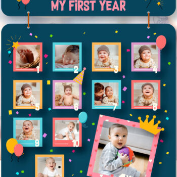 Intra απο ξύλο plywood 3mm-4mm πάχος Κορνίζα μωρών με λέιζερ Cut Δίασταση 20x30 cm INTRAFABR-121364070 - Image 2