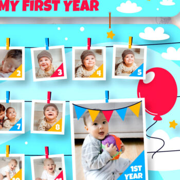 Intra απο ξύλο plywood 3mm-4mm πάχος Κορνίζα μωρών με λέιζερ Cut Δίασταση 20x30 cm INTRAFABR-121364096 - Image 1