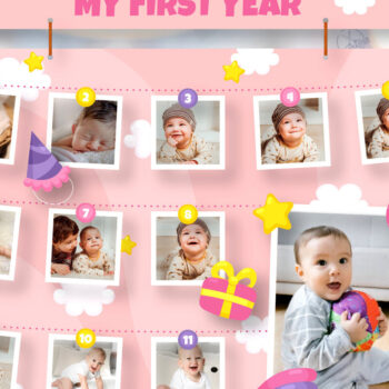 Intra απο ξύλο plywood 3mm-4mm πάχος Κορνίζα μωρών με λέιζερ Cut Δίασταση 20x30 cm INTRAFABR-121364122 - Image 2