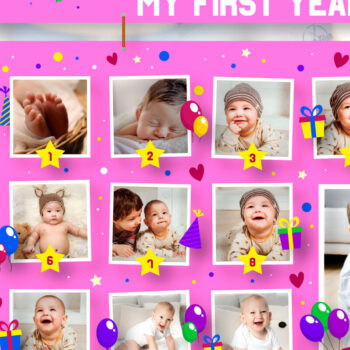 Intra απο ξύλο plywood 3mm-4mm πάχος Κορνίζα μωρών με λέιζερ Cut Δίασταση 20x30 cm INTRAFABR-121364201 - Image 1