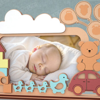 Intra απο ξύλο plywood 3mm-4mm πάχος Κορνίζα μωρού | Νεογέννητος | Διακόσμηση σπιτιού Δίασταση 20x30 cm INTRAFABR-115433623 - Image 1