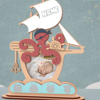 Intra απο ξύλο plywood 3mm-4mm πάχος Κορνίζα μωρού | Νεογέννητος | Διακόσμηση σπιτιού Δίασταση 20x30 cm INTRAFABR-115433448 - Image 1