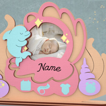 Intra απο ξύλο plywood 3mm-4mm πάχος Κορνίζα μωρού | Νεογέννητος | Διακόσμηση σπιτιού Δίασταση 20x30 cm INTRAFABR-115433454 - Image 1