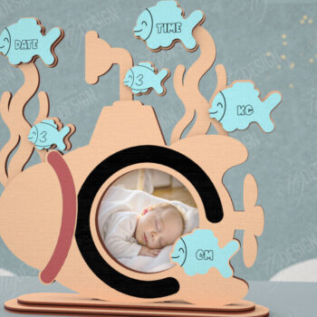 Intra απο ξύλο plywood 3mm-4mm πάχος Κορνίζα μωρού | Νεογέννητος | Διακόσμηση σπιτιού Δίασταση 20x30 cm INTRAFABR-115433458 - Image 1