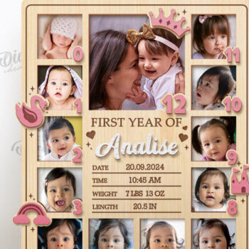 Intra απο ξύλο plywood 3mm-4mm πάχος Κορνίζες μωρών κοπής με λέιζερ Δίασταση 20x30 cm INTRAFABR-116269191 - Image 3