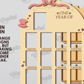 Intra απο ξύλο plywood 3mm-4mm πάχος Κορνίζες μωρών κοπής με λέιζερ Δίασταση 20x30 cm INTRAFABR-116269191 - Image 6