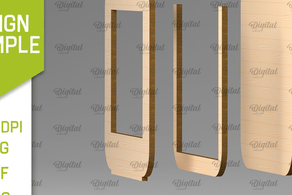 Intra απο ξύλο plywood 3mm-4mm πάχος Κορνίζες μωρών κοπής με λέιζερ Δίασταση 20x30 cm INTRAFABR-98122075 - Image 3