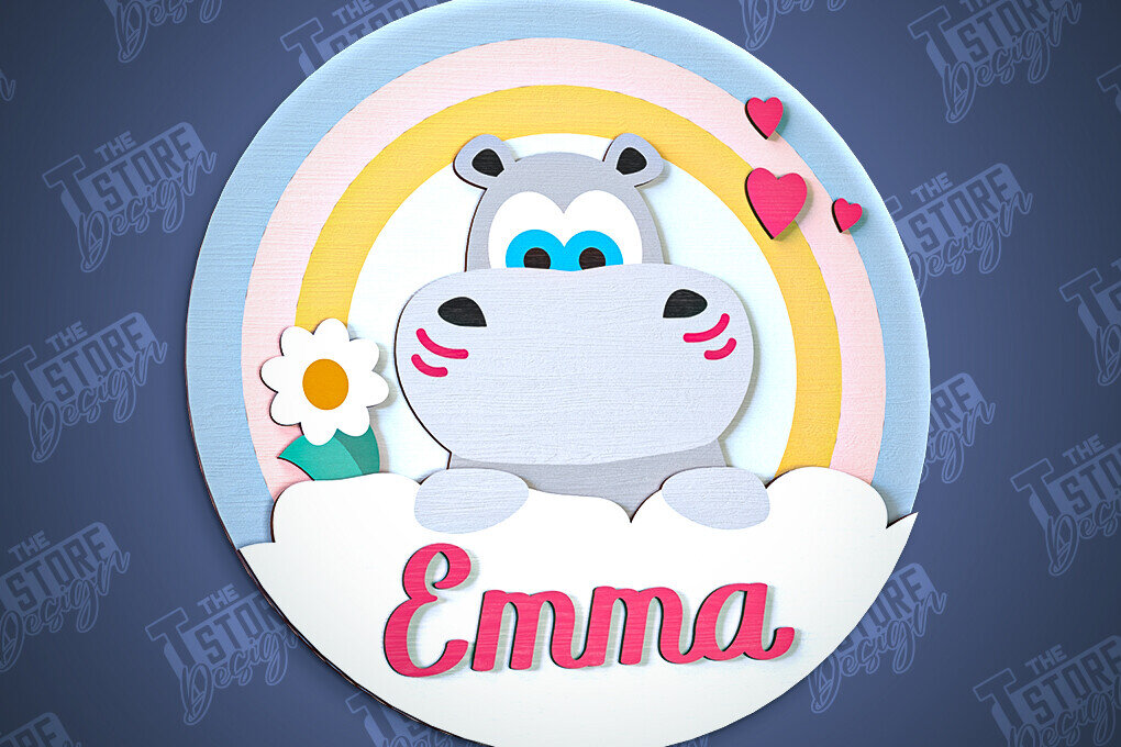 Intra απο ξύλο plywood 3mm-4mm πάχος Στρογγυλή πινακίδα μωρού | Ξύλινη επιγραφή φυτωρίου Δίασταση 30x20 cm INTRAFABR-100118585