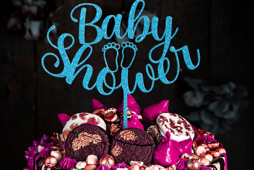 Intra απο ξύλο plywood 3mm-4mm πάχος Baby Shower Cake Topper Δίασταση 30x20 cm INTRAFABR-29115625 - Image 2