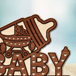 Intra απο ξύλο plywood 3mm-4mm πάχος Baby Shower Ξύλινο Δώρο Κοπή  Δίασταση 15x15 cm INTRAFABR-69854111