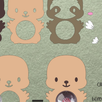 Intra απο ξύλο plywood 3mm-4mm πάχος Baby Sloth | Πρότυπο θόλου καραμέλας Δίασταση 30x20 cm INTRAFABR-108486066 - Image 1