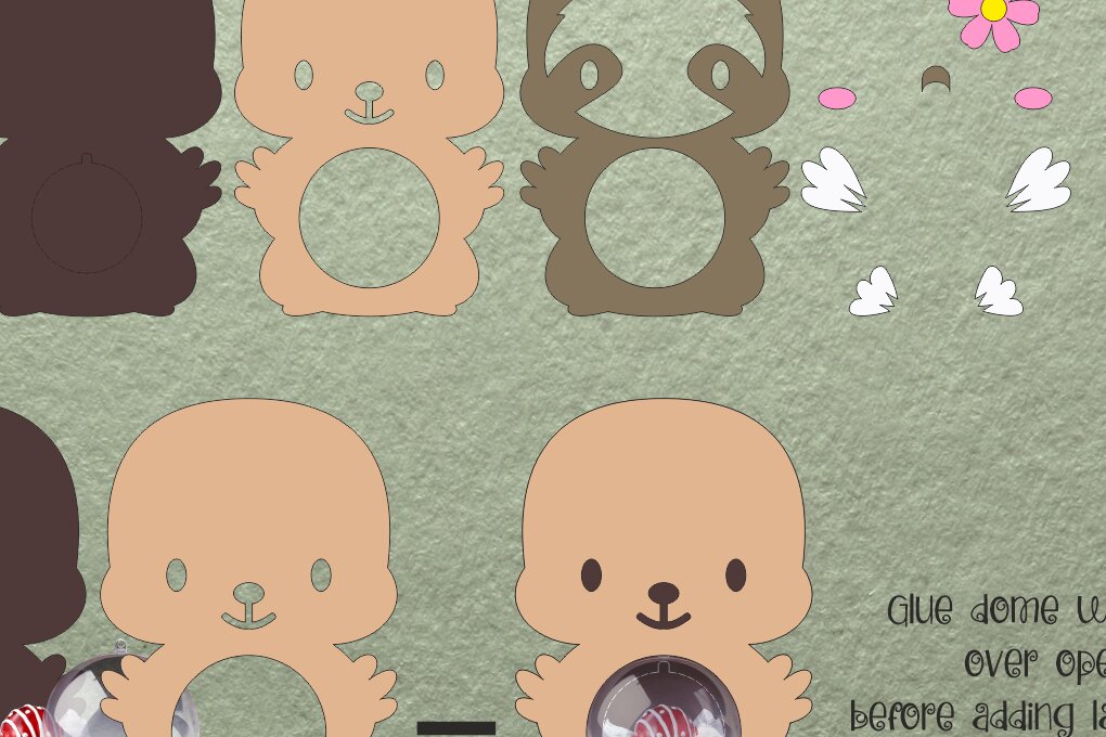 Intra απο ξύλο plywood 3mm-4mm πάχος Baby Sloth | Πρότυπο θόλου καραμέλας Δίασταση 30x20 cm INTRAFABR-108486066 - Image 1