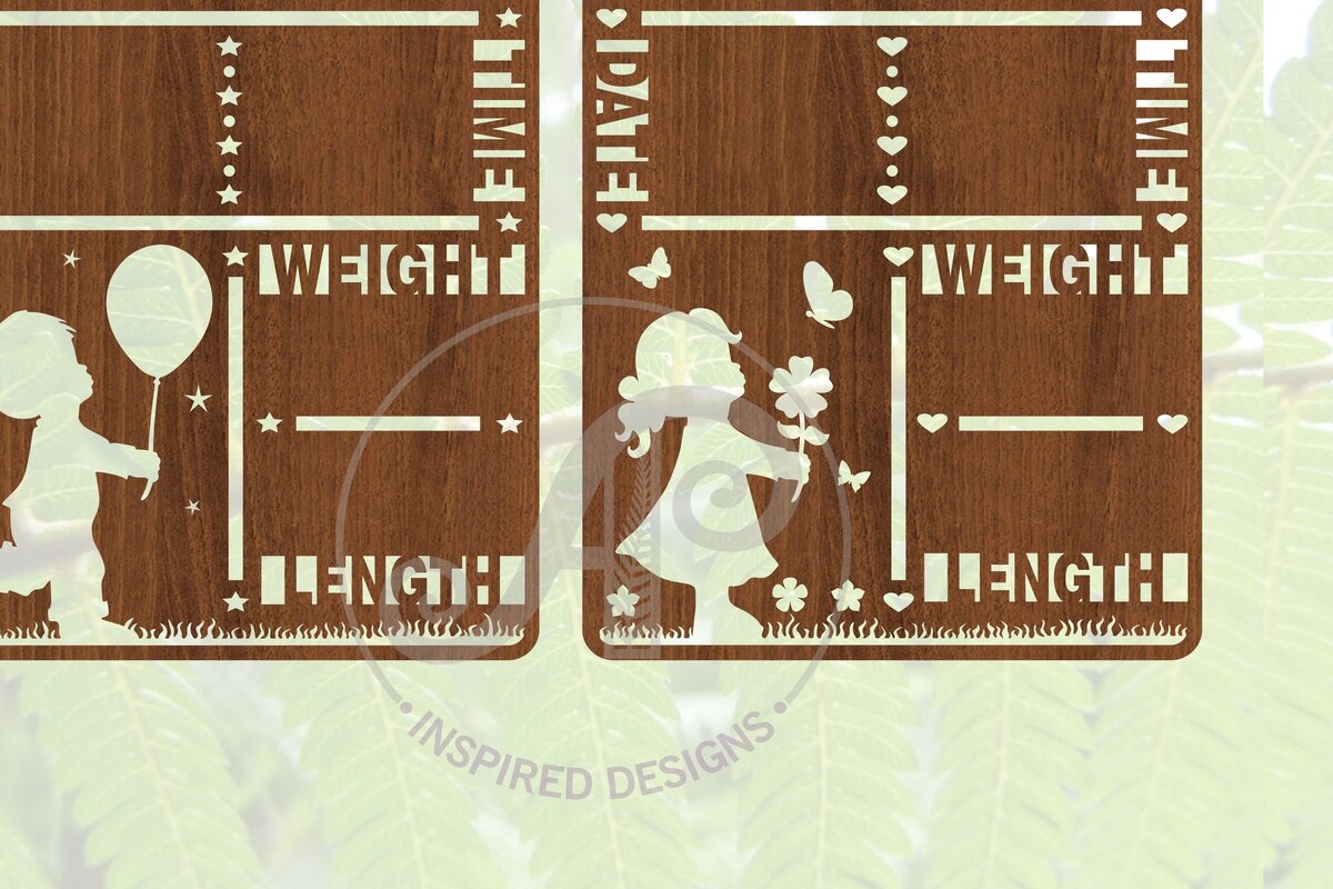 Intra απο ξύλο plywood 3mm-4mm πάχος Baby Stats, Ανακοίνωση Cut Δίασταση 22x22 cm INTRAFABR-67519975 - Image 4