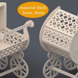 Intra απο ξύλο plywood 3mm-4mm πάχος Baby Stroller  Design / Baby Buggy Δίασταση 30x20 cm INTRAFABR-42346588