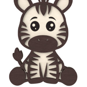 Intra απο ξύλο plywood 3mm-4mm πάχος κοπής με λέιζερ Baby Zebra Δίασταση 30x20 cm INTRAFABR-116648356