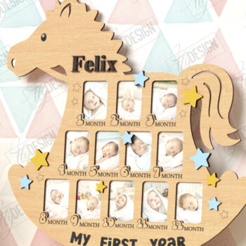 Intra απο ξύλο plywood 3mm-4mm πάχος Κορνίζες Baby's First Year Cut  Δίασταση 20x30 cm INTRAFABR-122882824 - Image 5