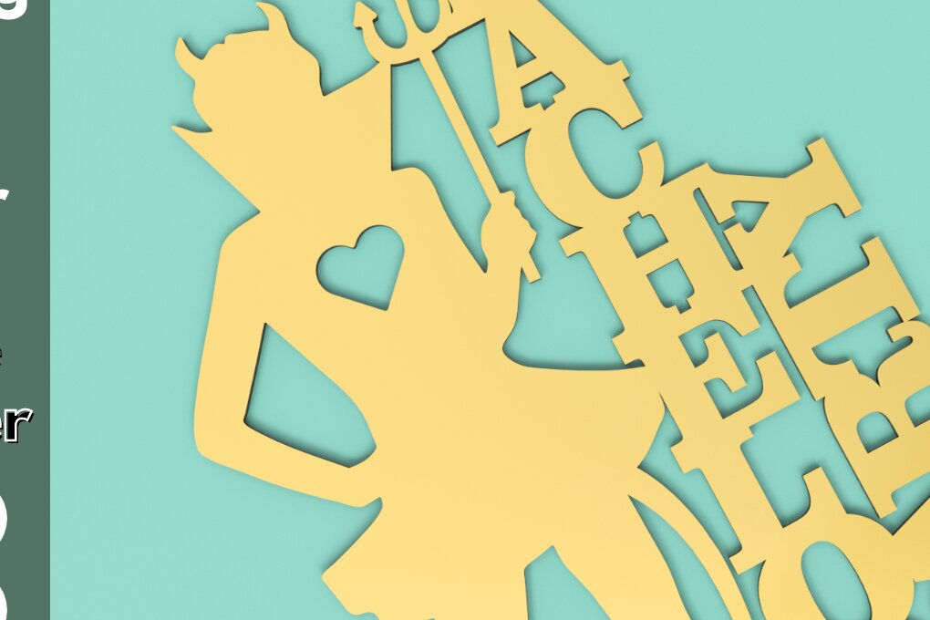 Intra απο ξύλο plywood 3mm-4mm πάχος Bachelor Party Topper Crafters Paper Cut Δίασταση 15x15 cm INTRAFABR-80648141 - Image 1