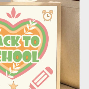 Intra απο ξύλο plywood 3mm-4mm πάχος Επιστροφή στο σχολείο 3D Shadow Box Δίασταση 4x4 cm INTRAFABR-104000409