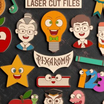 Intra απο ξύλο plywood 3mm-4mm πάχος Επιστροφής στο Σχολείο | κοπής με λέιζερ Δίασταση 6x6 cm INTRAFABR-35844332 - Image 1