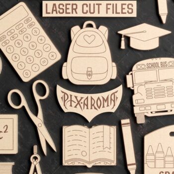 Intra απο ξύλο plywood 3mm-4mm πάχος Επιστροφής στο Σχολείο | κοπής με λέιζερ Δίασταση 6x6 cm INTRAFABR-35844332 - Image 4