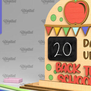 Intra απο ξύλο plywood 3mm-4mm πάχος  Countdown Back to School Δίασταση 30x20 cm INTRAFABR-96134251 - Image 6