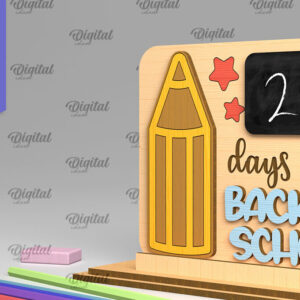 Intra απο ξύλο plywood 3mm-4mm πάχος  Countdown Back to School Δίασταση 30x20 cm INTRAFABR-96134251 - Image 10