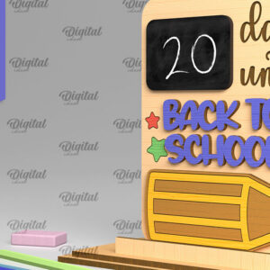 Intra απο ξύλο plywood 3mm-4mm πάχος  Countdown Back to School Δίασταση 30x20 cm INTRAFABR-96134251 - Image 11