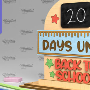 Intra απο ξύλο plywood 3mm-4mm πάχος  Countdown Back to School Δίασταση 30x20 cm INTRAFABR-96134251 - Image 12