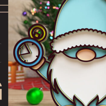 Intra απο ξύλο plywood 3mm-4mm πάχος Επιστροφή στο σχολείο Gnome Papercut 3D Δίασταση 40x40 cm INTRAFABR-73006163 - Image 1