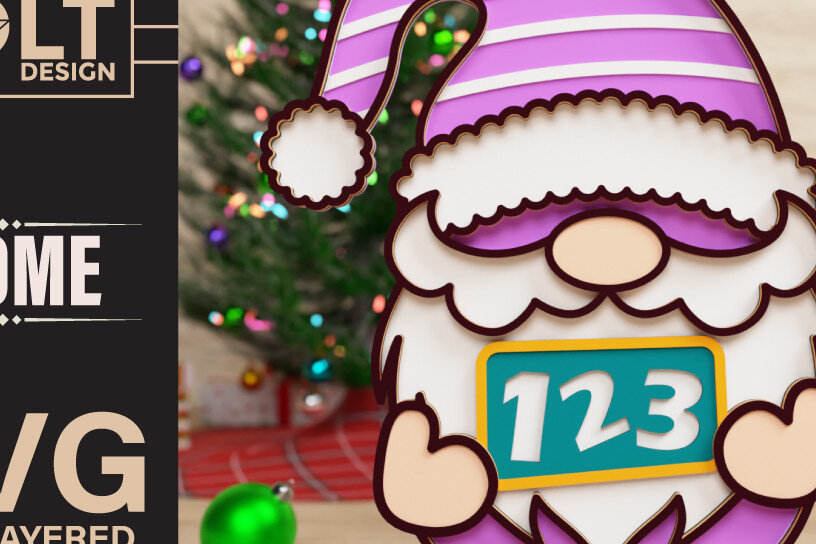 Intra απο ξύλο plywood 3mm-4mm πάχος Επιστροφή στο σχολείο Gnome Papercut 3D Δίασταση 40x40 cm INTRAFABR-73006299