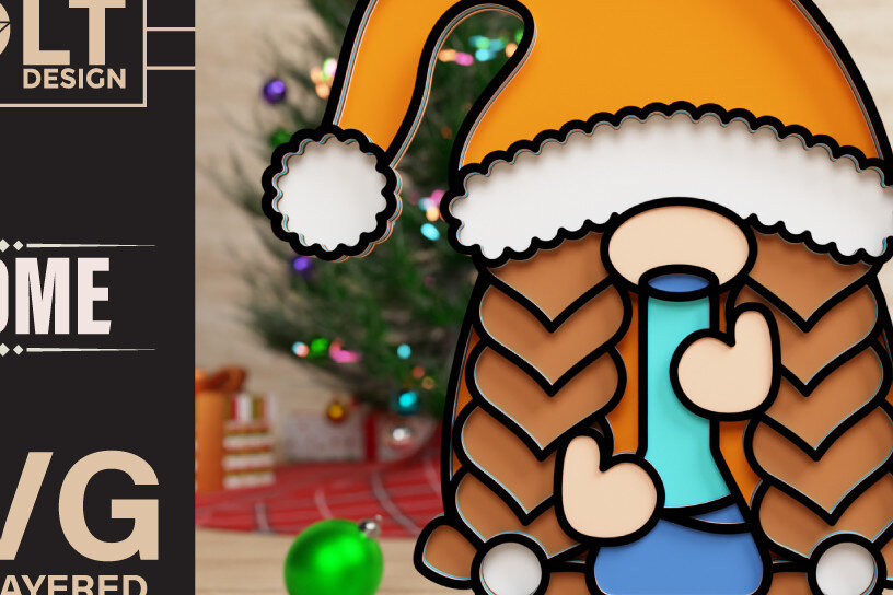 Intra απο ξύλο plywood 3mm-4mm πάχος Επιστροφή στο σχολείο Gnome Papercut 3D Δίασταση 40x40 cm INTRAFABR-73006383