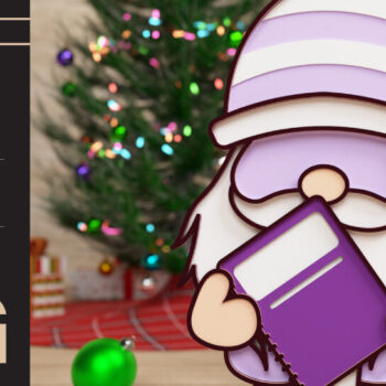 Intra απο ξύλο plywood 3mm-4mm πάχος Επιστροφή στο σχολείο Gnome Papercut 3D Δίασταση 40x40 cm INTRAFABR-73006473 - Image 1