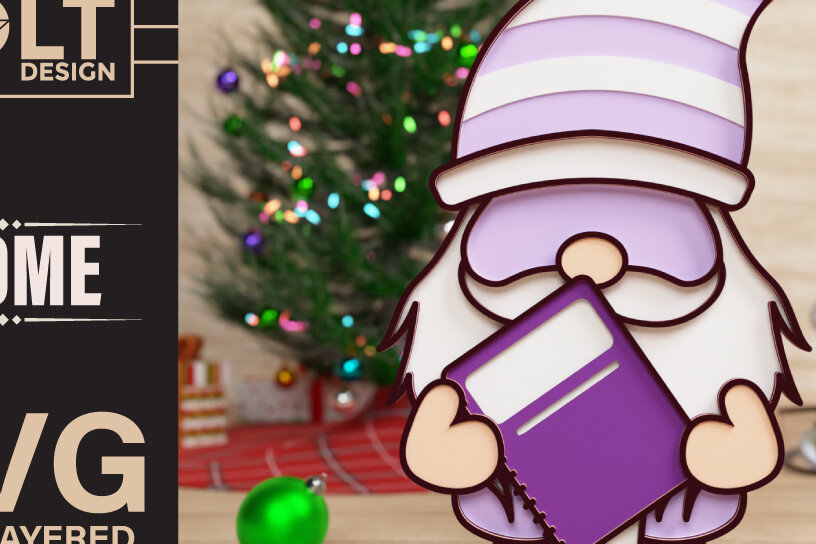 Intra απο ξύλο plywood 3mm-4mm πάχος Επιστροφή στο σχολείο Gnome Papercut 3D Δίασταση 40x40 cm INTRAFABR-73006473