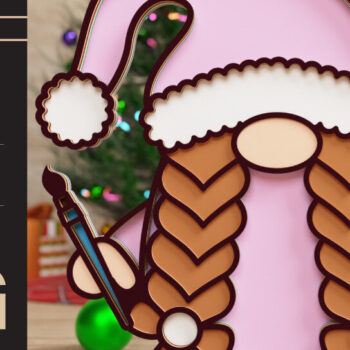 Intra απο ξύλο plywood 3mm-4mm πάχος Επιστροφή στο σχολείο Gnome Papercut Δίασταση 40x40 cm INTRAFABR-73054283 - Image 5