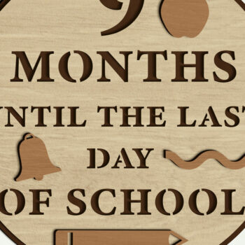 Intra απο ξύλο plywood 3mm-4mm πάχος Επιστροφή στο σχολείο Στρογγυλή διακόσμηση τοίχου Δίασταση 30x20 cm INTRAFABR-97050476 - Image 1