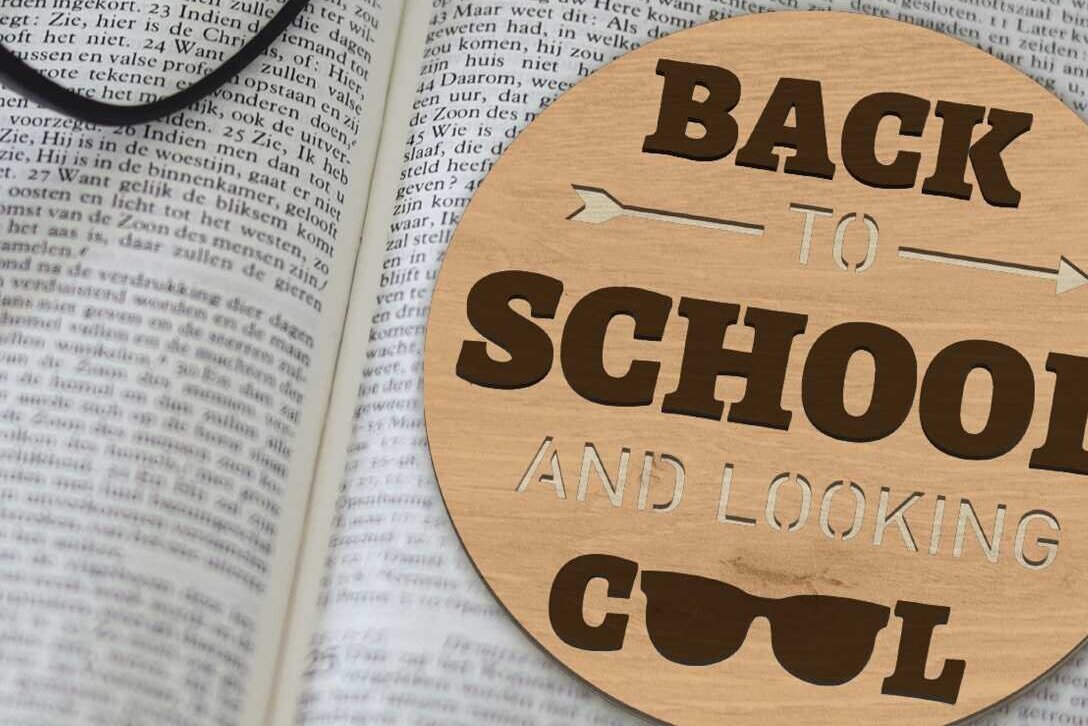 Intra απο ξύλο plywood 3mm-4mm πάχος Back to School Στρογγυλά διακοσμητικά πάνελ Δίασταση 30x20 cm INTRAFABR-95544005 - Image 2