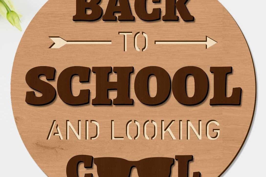 Intra απο ξύλο plywood 3mm-4mm πάχος Back to School Στρογγυλά διακοσμητικά πάνελ Δίασταση 30x20 cm INTRAFABR-95544005 - Image 3