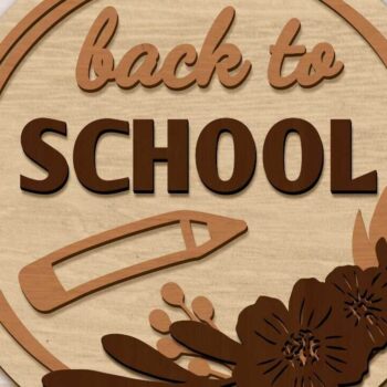 Intra απο ξύλο plywood 3mm-4mm πάχος Back to School Στρογγυλά διακοσμητικά πάνελ Δίασταση 30x20 cm INTRAFABR-95544005 - Image 5