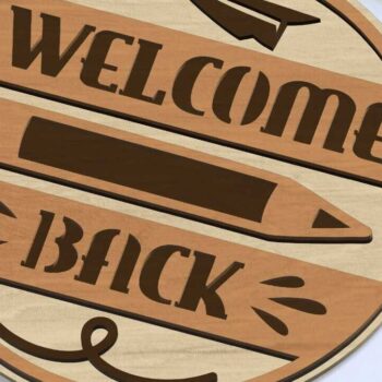 Intra απο ξύλο plywood 3mm-4mm πάχος Back to School Στρογγυλά διακοσμητικά πάνελ Δίασταση 30x20 cm INTRAFABR-95544005 - Image 6