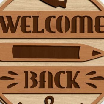 Intra απο ξύλο plywood 3mm-4mm πάχος Back to School Στρογγυλά διακοσμητικά πάνελ Δίασταση 30x20 cm INTRAFABR-95544005 - Image 7