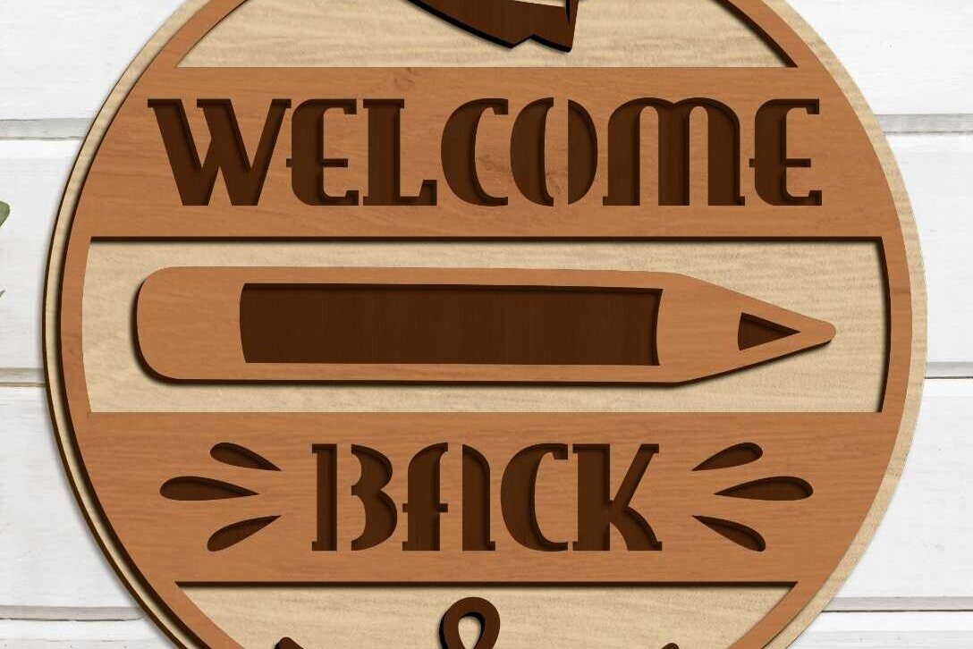 Intra απο ξύλο plywood 3mm-4mm πάχος Back to School Στρογγυλά διακοσμητικά πάνελ Δίασταση 30x20 cm INTRAFABR-95544005 - Image 7