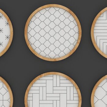 Intra απο ξύλο plywood 3mm-4mm πάχος Μοτίβα φόντου για πλαίσιο και πιάτα Δίασταση 30x20 cm INTRAFABR-39276364 - Image 1