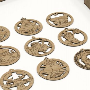 Intra απο ξύλο plywood 3mm-4mm πάχος Bad Santa Ornaments Δίασταση 0x0 cm INTRAFABR-113817170 - Image 2